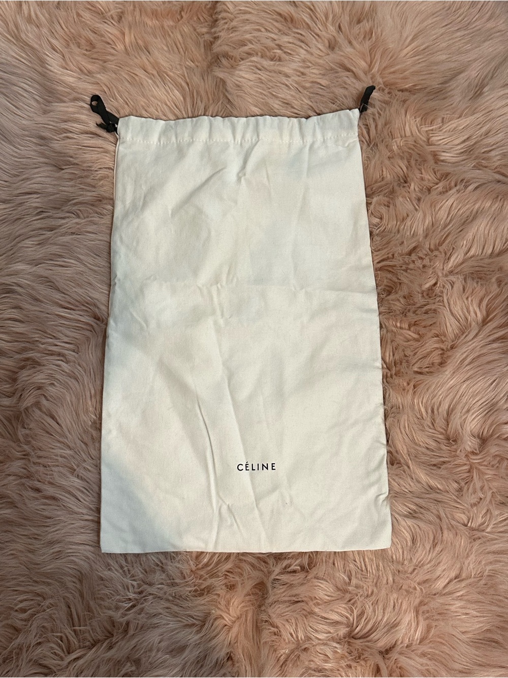 Celine Paris White LARGE LONG Dust storage travel Bag